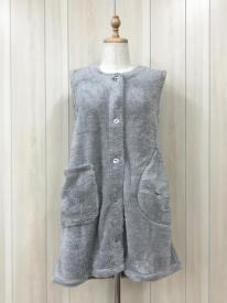 ボア無地　ジレエプロン　アニマル　ネコ