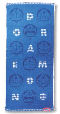 【ドラえもん】ギンガム　〈フェイスタオル〉