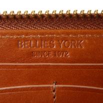 イタリアンレザー　BELLIES YORK   ラウンドファスナー長財布