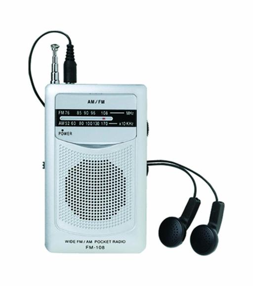 FM-108 ワイドFM機能搭載AM・FMポケットラジオ （スピーカー付）