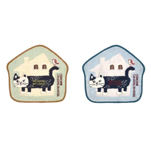 クスグルアクセントマット　マチルダさんチェアマット（ねこ　ネコ　猫）