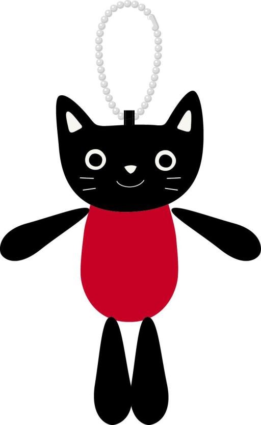 ぷらりんマスコット　黒ねこ