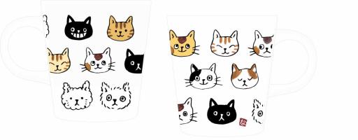 マグカップ　ねこ顔