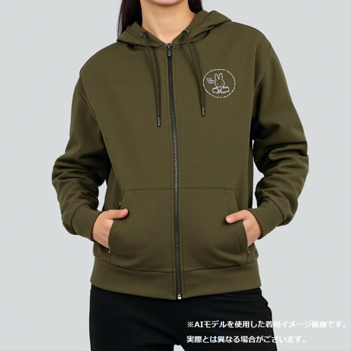 【6枚セット】ミッフィー ワーク ZIPパーカー レディース あったか 防寒 ストレッチ