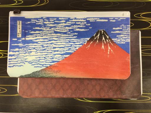 北斎画“凱風快晴”　衛生マスクポーチ