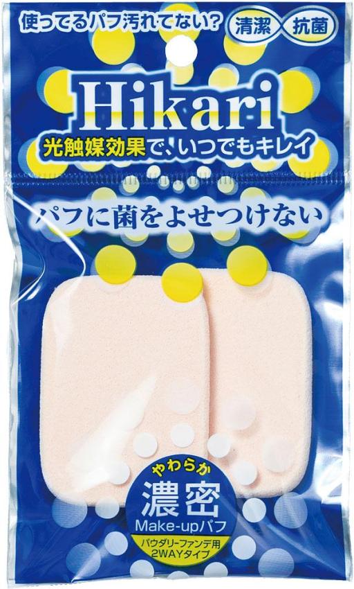 光触媒パフ（長角形L）HS-3815 日本製メイクパフ