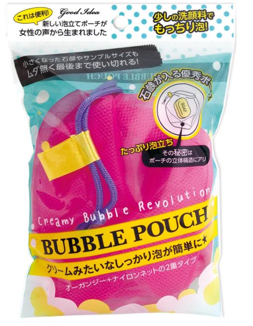 洗顔用泡立てポーチ　バブルポーチAW-380　泡立てネット　洗顔ネット