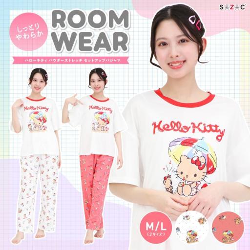 ビーチサイドハローキティセットアップパジャマ Mサイズ