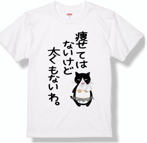 サイズ展開 M～XL　つぶやきシリーズ　痩せてはないけど太くもないわ。　Tシャツ