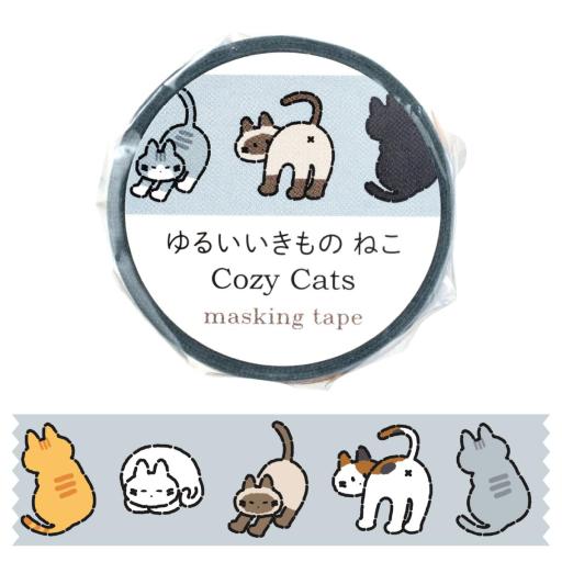 マスキングテープ　ゆるいどうぶつ　ねこ