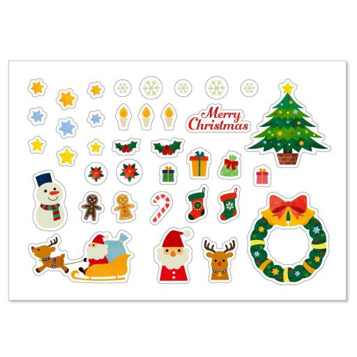 透明デコシール　クリスマス