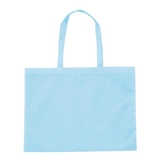 カラー不織布バッグ　（縫製タイプ）　　大（６３×４６ｃｍ）　　水色