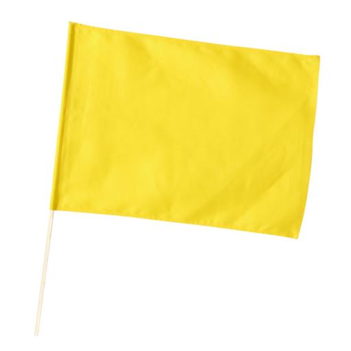 小旗　黄　旗：Ｗ４１×Ｈ３０ｃｍ　旗竿：４５ｃｍ（φ８ｍｍ）