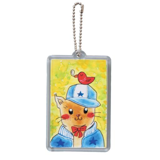 ハメパチくん　キーホルダー　角型