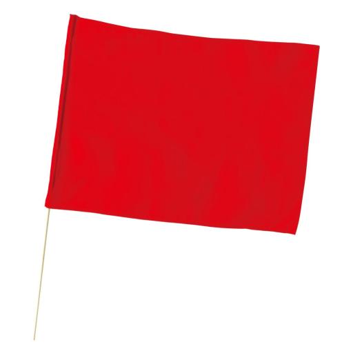 大旗　赤　旗：Ｗ５９×Ｈ４４ｃｍ　旗竿：７５ｃｍ（φ９ｍｍ）