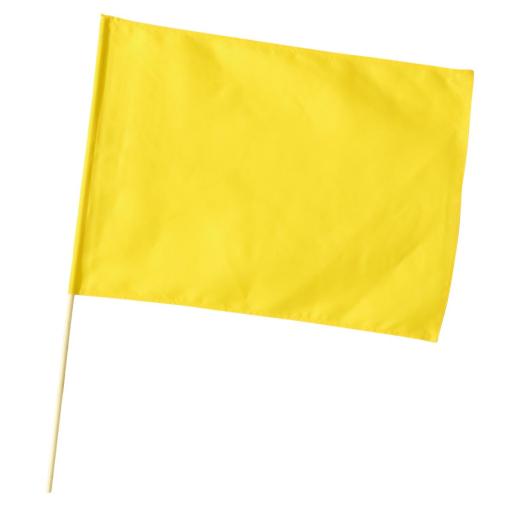 大旗　黄　旗：Ｗ５９×Ｈ４４ｃｍ　旗竿：７５ｃｍ（φ１２ｍｍ）