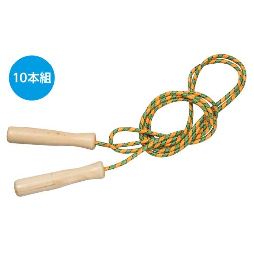 木柄なわとび　オレンジ（１０個セット）