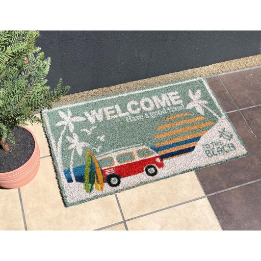 Coir mat コイヤーマットWELCOME TO THE BEACH