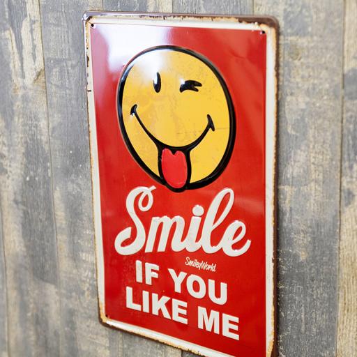 アンティークメタルエンボスプレート　S SMILE