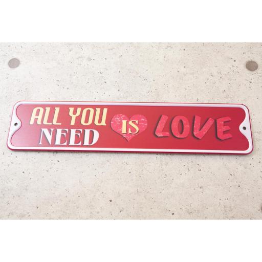 アンティークメタルプレート ALL YOU NEED IS