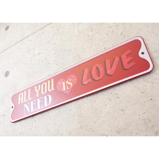 アンティークメタルプレート ALL YOU NEED IS