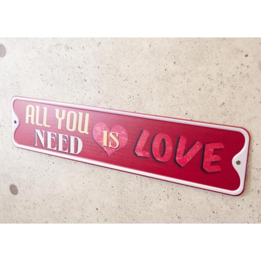 アンティークメタルプレート ALL YOU NEED IS