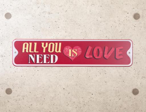 アンティークメタルプレート ALL YOU NEED IS