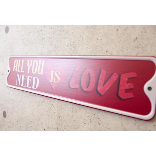 アンティークメタルプレート ALL YOU NEED IS