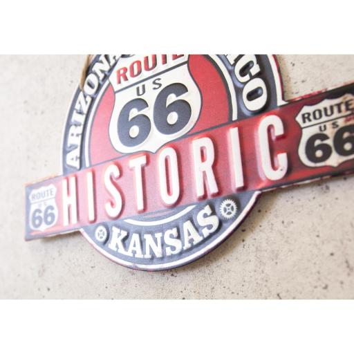 アンティークメタルプレート HISTORIC ROUTE US 66