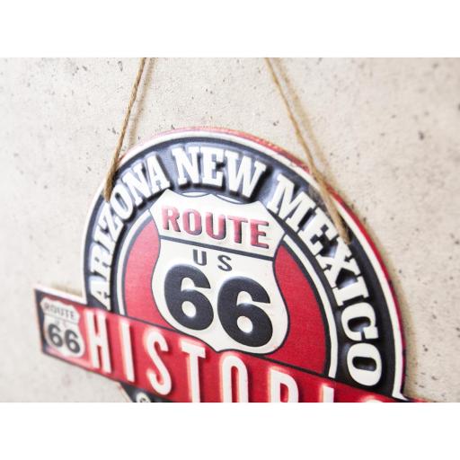 アンティークメタルプレート HISTORIC ROUTE US 66
