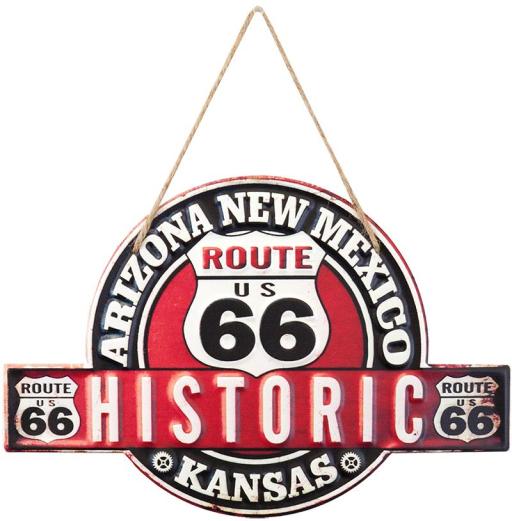 アンティークメタルプレート HISTORIC ROUTE US 66