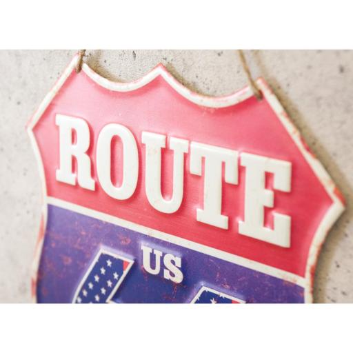 アンティークメタルプレート ROUTE US 66