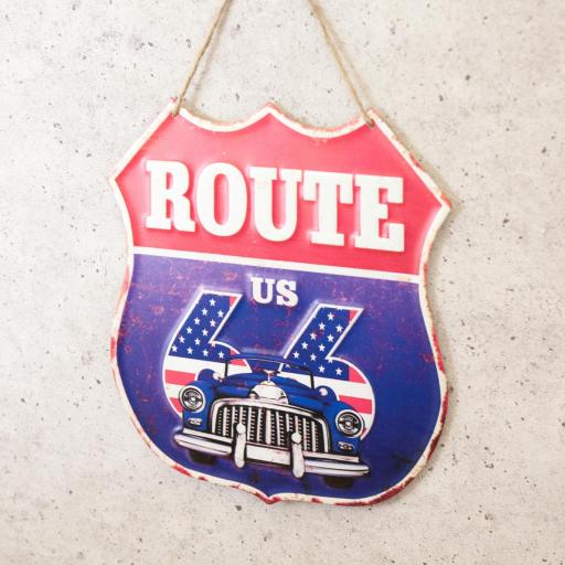アンティークメタルプレート ROUTE US 66