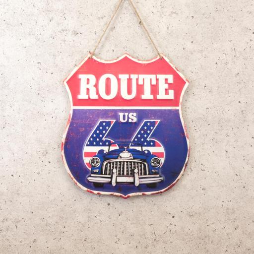 アンティークメタルプレート ROUTE US 66