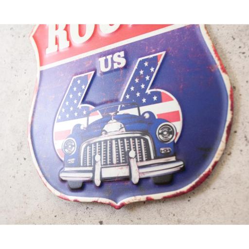 アンティークメタルプレート ROUTE US 66