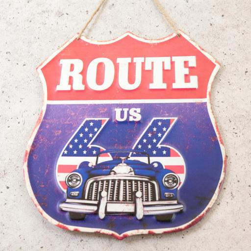 アンティークメタルプレート ROUTE US 66