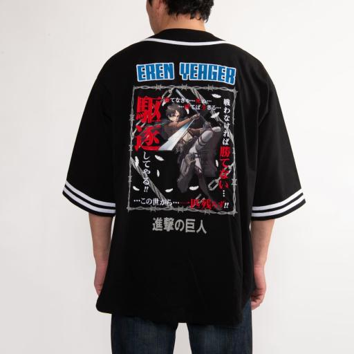調査兵団エレンVer ビッグシルエットベースボールシャツ