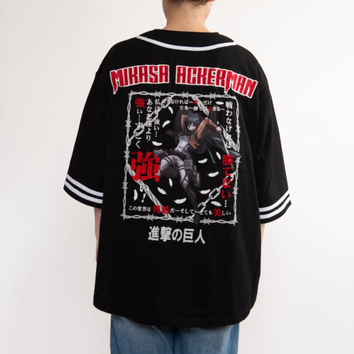 調査兵団ミカサVer ビッグシルエットベースボールシャツ