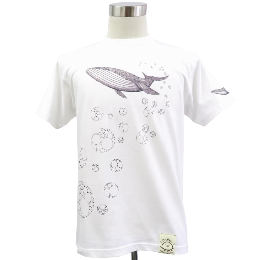 アートＴシャツ　シロナガスクジラ
