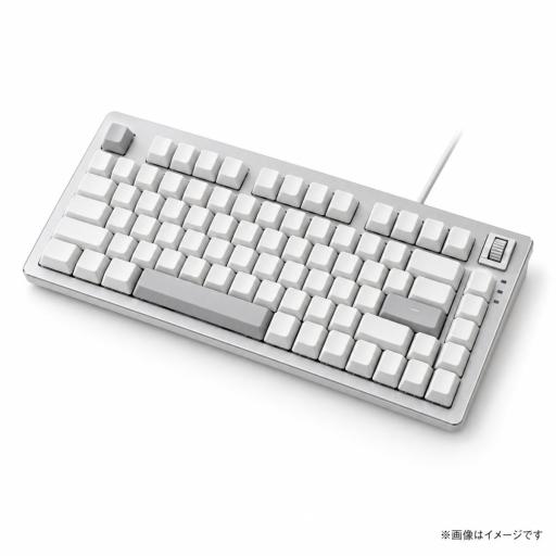 ELECOM V custom VK720A ゲーミングキーボード ホワイト JIS配列 磁気式アナ