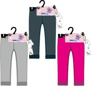 スムース/すそレース付きカラーレギンス/3色展開5分丈・7分丈（100cm～160cm)