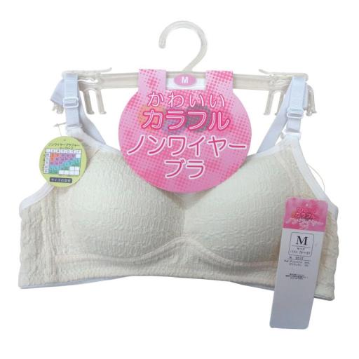 カラフルシャーリングかわいい変わり織ノンワイヤーブラ