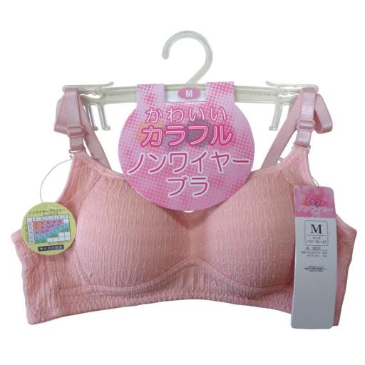 カラフルシャーリングかわいい変わり織ノンワイヤーブラ