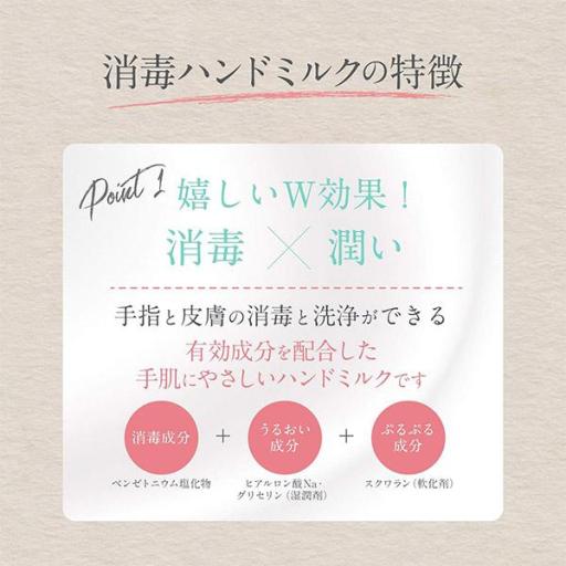 手や指のウイルスや細菌を消毒　指定医薬部外品　薬用消毒ハンドミルク　300ml
