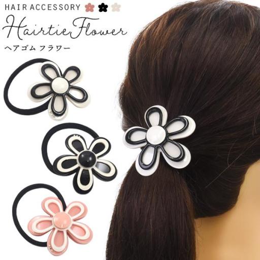 百貨店でも販売されていました♪　ヘアアクセサリー♪ヘアゴム フラワー