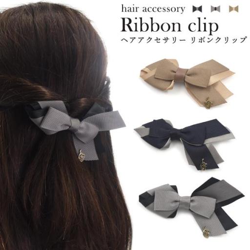 百貨店でも販売されていました♪　ヘアアクセサリー♪リボンクリップ