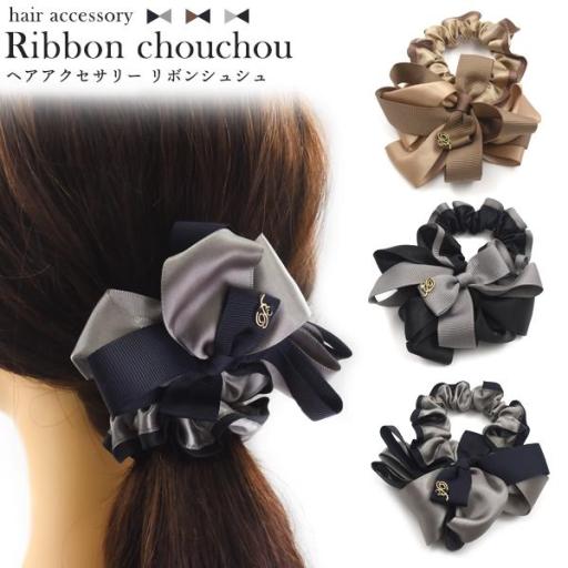 百貨店でも販売されていました♪ヘアアクセサリー♪リボンシュシュ
