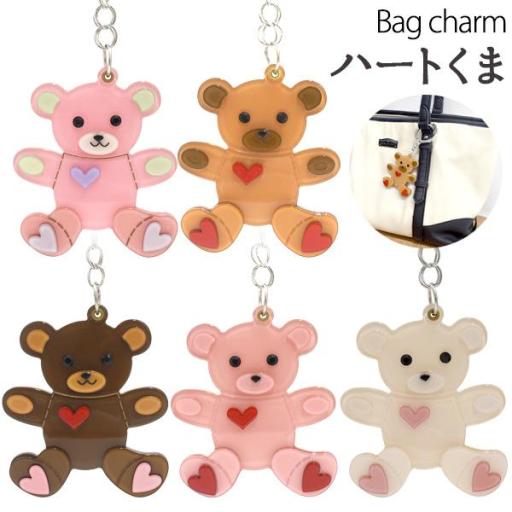 百貨店でも販売されていました♪　バッグチャーム♪ハートくま