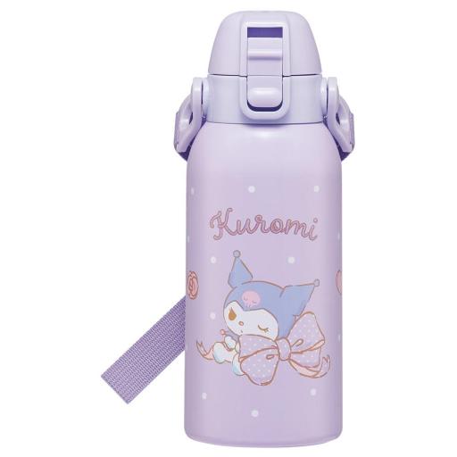 【スケーター】 ショルダーベルト付ダイレクトステンレスボトル 600ml 【クロミ ビッグリボン】