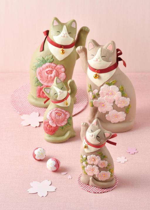 花まねき猫 小 大 桜 ぼたん